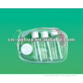 convenient travel sets of plastic bottle and jar for cosmestic